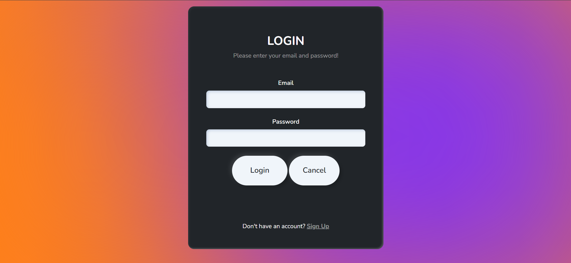 Disaster Login Page